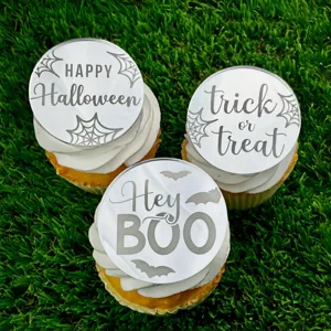 Halloween cupcake toppers acrylic round decorative discs party supplies spooky festive food picks
