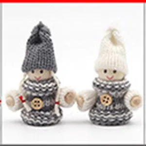 Christmas knitted doll ornaments cute gnome figures holiday party home window display decor
