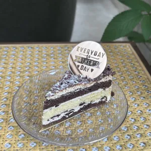 Father's Day cake topper, golden mirror acrylic round insert for dad party cake dessert decoration.