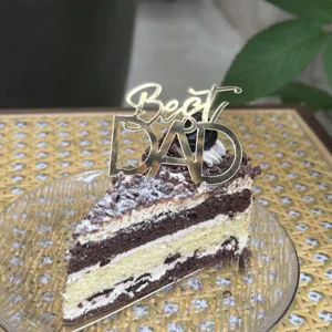 Father's Day cake topper Best DAD golden acrylic cake decoration for party celebration