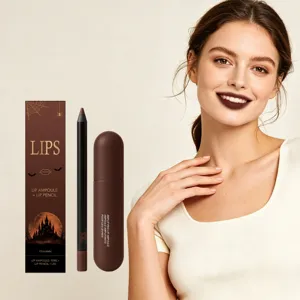 Ensemble de Gloss et Crayon à Lèvres Hydratant au Chocolat avec Texture Lisse pour un Rendu Couleur Naturel et un Maquillage Longue Durée