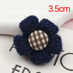 Handmade knitted wool flower hair accessory clothing apparel brooch 3.5cm cute DIY decor