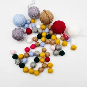 Handmade Mohair Winding Balls DIY Earring Accessories Craft Supplies Candy Color Pom Poms Home Wall Hanging Decor