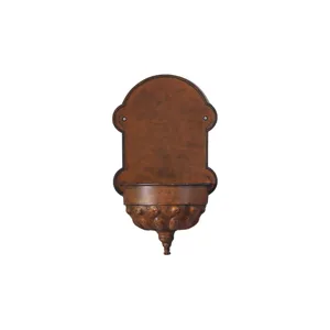 European vintage iron wall hanging planter pot retro metal decorative flower vase sculpture.