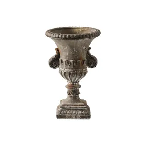 Maceta de columna romana europea vintage, jardinera retro para bodas y decoración del hogar.