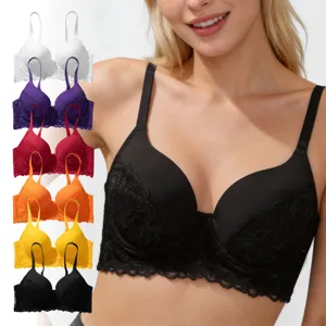 Detailed view of the elegant lace push up bra featuring soft fabric and comfortable support.