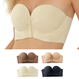 Zeriluna reggiseno fascia chiusura frontale push-up design 3D vista dettaglio colori