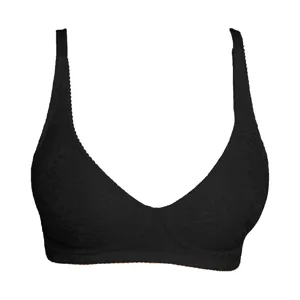 Soutien-gorge Sans Armatures Femme Push-Up Confortable Maintien Quotidien Noir Élégant