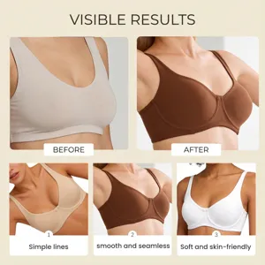 Vista dettagliata del reggiseno con ferretto sfoderato, coppe senza cuciture e comode spalline.