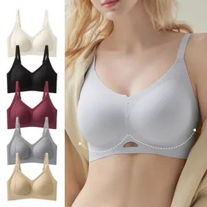 Comfortabele naadloze push-up bh, licht, ademend, ondersteunend en vormend voor dames.