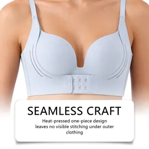 Reggiseno push-up senza cuciture con chiusura frontale per un comfort quotidiano.