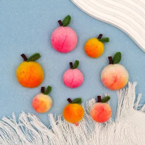Süße Wollfilz Frucht Miniatur Anhänger DIY handgemachte Pfirsich Apfel Bastelzubehör