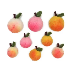 Handgemachte Wollfilz Früchte Apfel Pfirsich DIY Zubehör für schöne Puppen Dekoration.