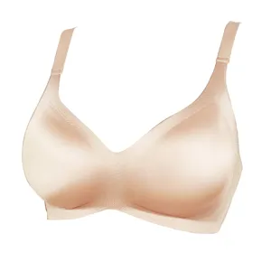 Comfortable nude seamless bra for women, smooth daily wear push up support lingerie main view