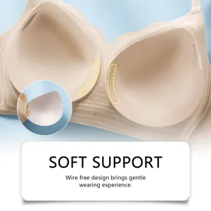 Seamless wire-free push-up bra detail view showcasing soft support and comfortable skin-friendly fabric.