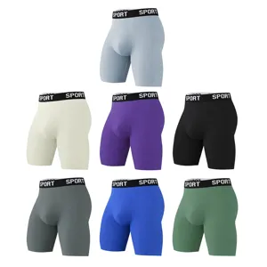 Men's breathable athletic boxer briefs, elastic waistband comfortable fit stretch underwear multipack