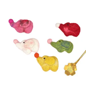Spilla elefante in feltro di lana carina accessori capelli borsa decorazione fai da te.