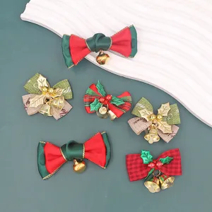 Kerststrik bel ornamenten, DIY feestelijke boom krans hangende decoraties, 5cm feestdecoratie.