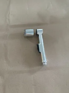 Plastic bidet sprayer set for toilet bathroom cleaning handheld shower nozzle chrome finish