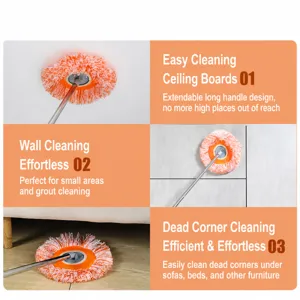 Sunflower telescopic cleaning mop with adjustable long handle for ceiling and wall surfaces.