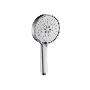 High pressure handheld shower head with large panel and multiple spray modes for bathroom.