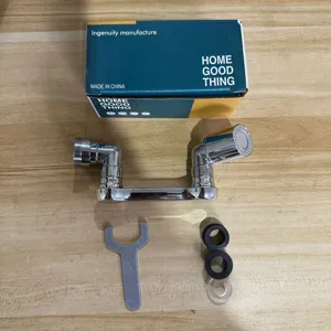 Universal 1080 degree rotating faucet extender aerator with wrench and gaskets