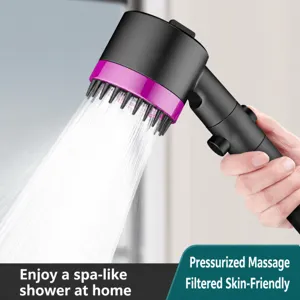 Soffione Doccia A Mano Pressurizzato Soffione Doccia Per Bagno Con Filtro E Jet Massaggiante Multi Modo Regolabile Accessori Per Bagno