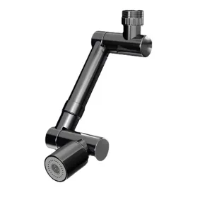 Detail view of the 1080° rotating robotic arm faucet extender with splash-proof nozzle.