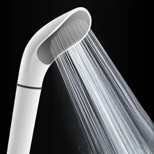Soffione doccia a mano bianco con potente flusso d'acqua design moderno per bagno