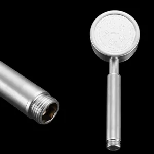 Soffione doccia a mano in acciaio inossidabile, ugello spruzzatore per bagno domestico.