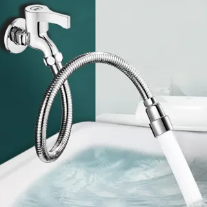 Stainless Steel Faucet Extender Universal Rotatable Flexible Extension Pipe Kitchen Sink Anti Splash Tap Nozzle