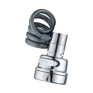 Prolunga universale per aeratore rubinetto con tubo grigio per lavabo antischizzo.