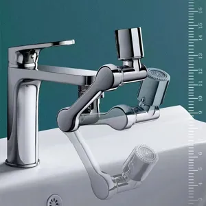 1080° Swivel Faucet Extender Multi-Joint Rotating Robotic Arm Aerator Splash Faucet