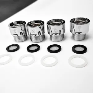 Universal Shower Head Adapter Set Electroplated ABS Faucet Converter Connector For Bathroom Handheld Shower Hose
