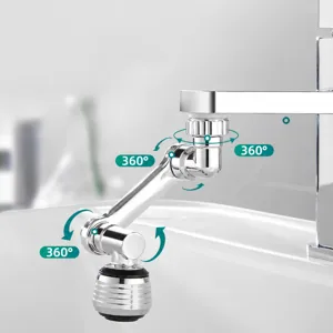 Universal swivel faucet aerator 1080 degree robotic arm extension adapter for sink
