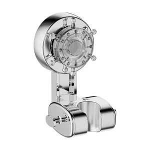 Chrom Duschkopfhalter mit Saugnapf, bohrfreie, verstellbare Bad Brausehalterung.