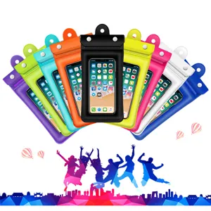 Pochette étanche pour téléphone colorée sac flotant scellé pour plage et natation