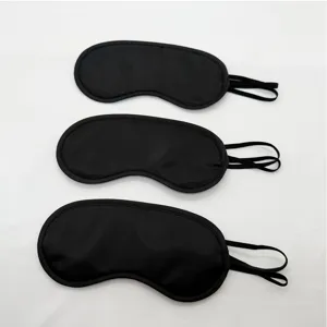 Masque de sommeil noir respirant cache yeux pour voyage sieste relaxation léger repos
