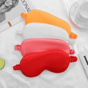 Pure mulberry silk sleep mask solid color shading eye mask with elastic band 1pc