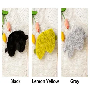 Dettaglio maschera notte peluche, copriocchi morbido traspirante nero, giallo e grigio casa.