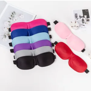 Comfortable 3D contoured sleep eye mask for men and women, ideal for travel and resting.
