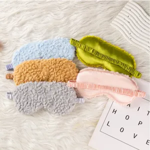 Mascherina per dormire in peluche traspirante morbida e carina per un riposo perfetto