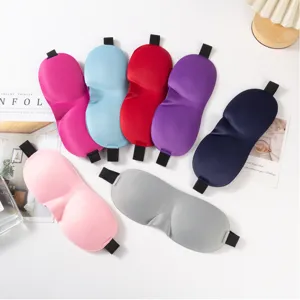 Máscara de sueño contorneada 3D con diseño de nariz ergonómico, antifaz transpirable multicolor.