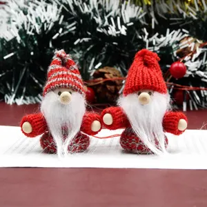Christmas gnome plush doll holiday hanging ornament cute couple decoration for home tree