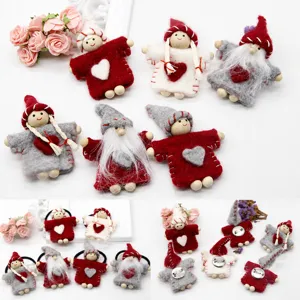 Christmas felt doll hair accessories and brooch DIY decorative craft materials main view