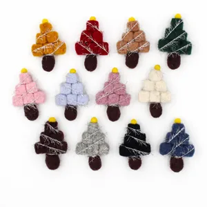 Colorful felt Christmas tree charms wool felt DIY accessories for holiday gifts and decor.