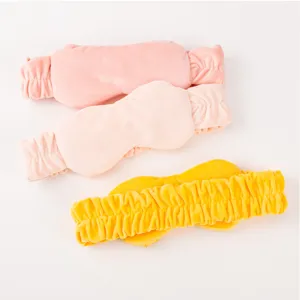 Plush 2-in-1 headband and sleep eye mask set, soft fuzzy facial washing hair band, travel item