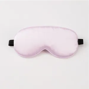 Silk sleep eye mask detail view, smooth breathable satin material for comfortable night rest.