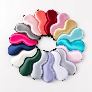 Adjustable Double-Sided Satin Sleep Eye Mask Blackout Eye Cover For Travel Nap Breathable Soft Blindfold For Women Men