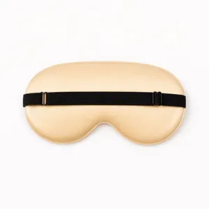 Luxurious double-sided imitation silk sleep mask with adjustable strap for ultimate comfort.